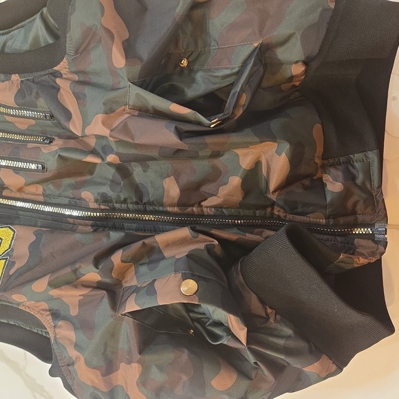 1738 New York Mens Full Zip Camo Embroidered Puffer Vest Green Size Large - Picture 5 of 13